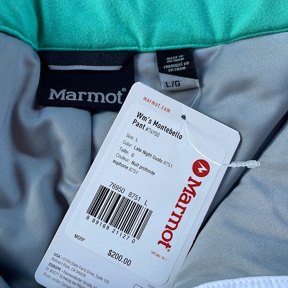 NWT Women’s Marmot Montebello Snow Pants Size Large - Picture 3 of 9